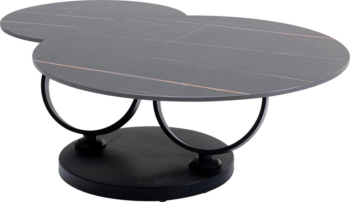 Couchtisch schwarz - 133 x 80 cm - KARE Beverly Schwarz