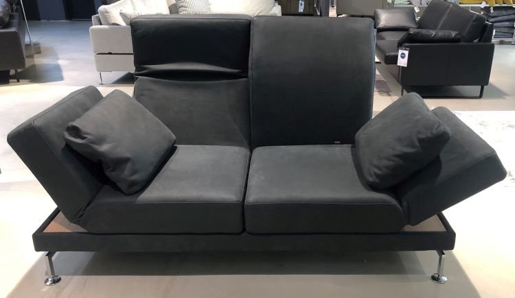 Brühl Sofa 2 MOULE SMALL 2 MA - Drehsitz: links und rechts, Tischablage: links + rechts, Eiche hell geölt