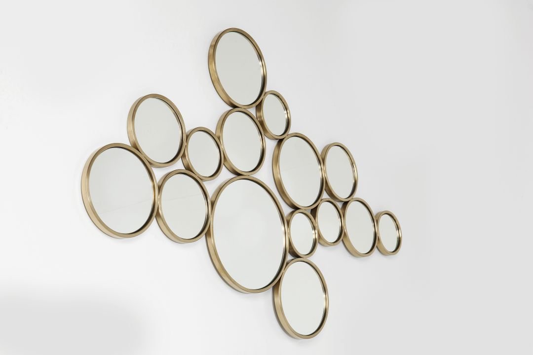 KARE Spiegel Bubbles Messing Messing 93,00cm