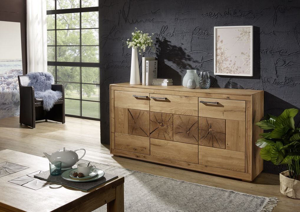 Sideboard Woodlane Wildeiche natur geölt 171 x 85 cm