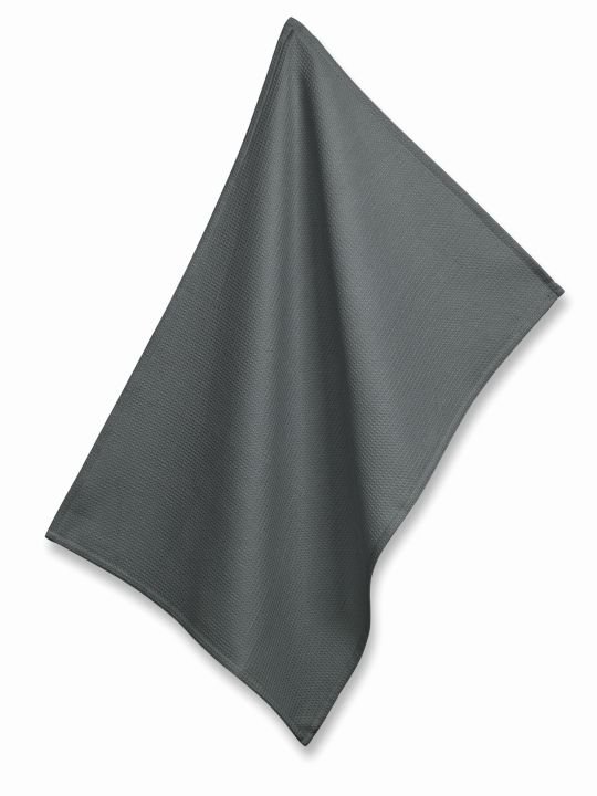 Kela Waffel-Geschirrtuch Tia graphitgrau 70 x 50 cm