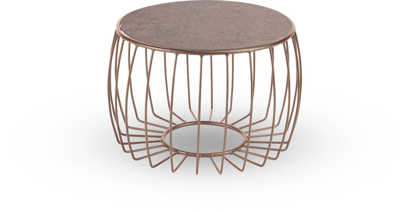 Stern Beistelltisch rund Oxo grau 57 x 37 cm