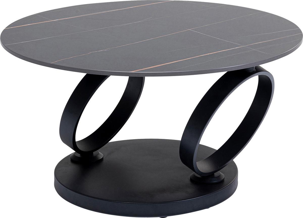 Couchtisch schwarz - 133 x 80 cm - KARE Beverly Schwarz