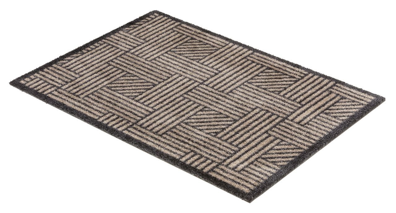 Schöner Wohnen Kollektion Fußmatte 67x100cm beige/anthrazit, 67 x 100 cm, Manhattan 1689068004006/16736