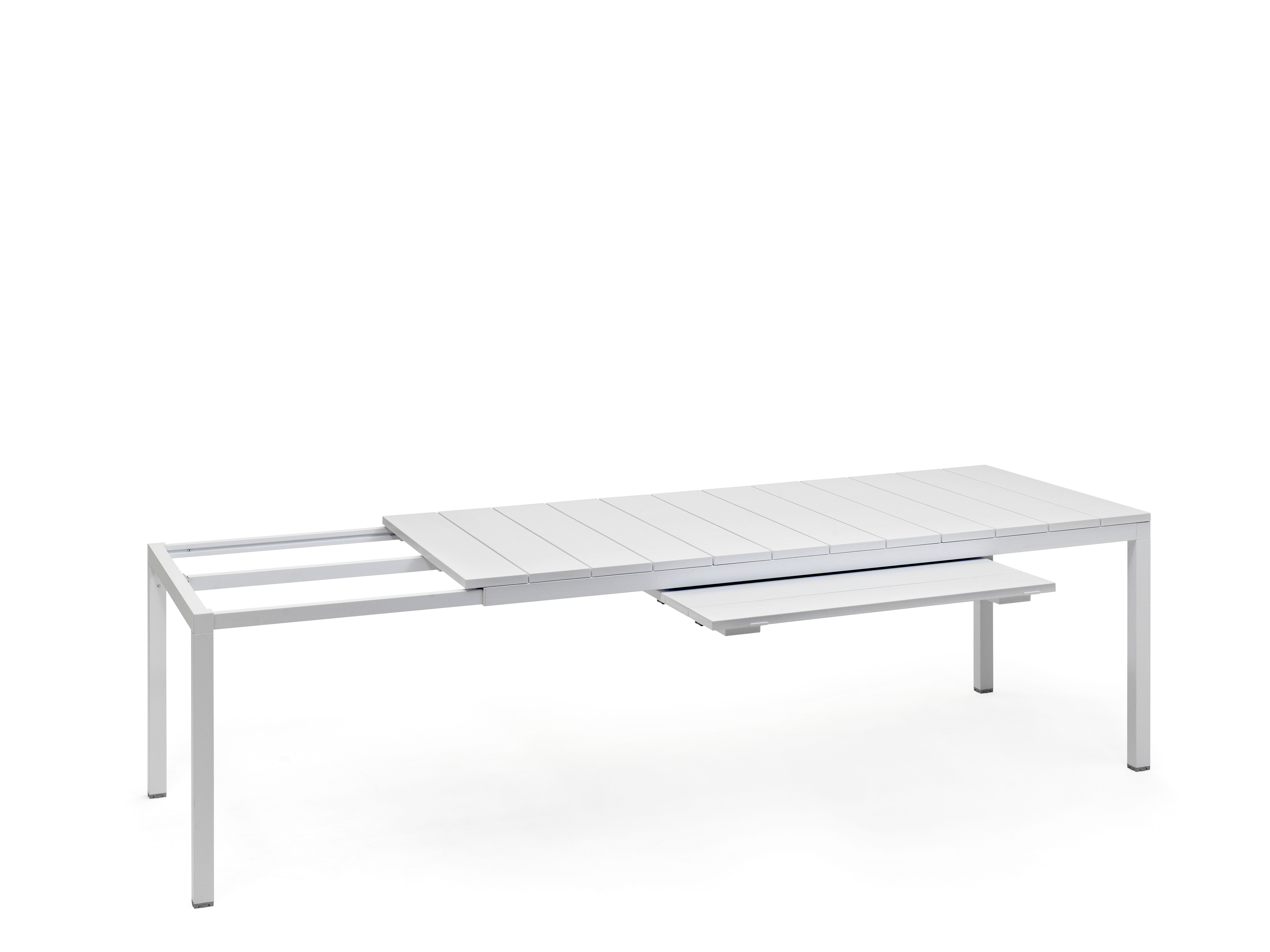 Nardi Tisch Rio 210 - Farbe bianco - weiß, Matt-Effekt, Füße höhenverstellbar, ausziehbar, rutschfest