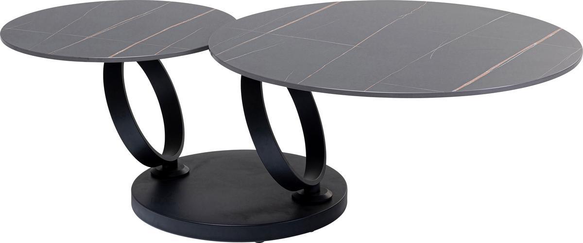 Couchtisch schwarz - 133 x 80 cm - KARE Beverly Schwarz