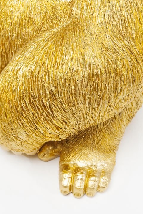 Skulptur gold - 39 cm - KARE Monkey Gorilla Side Medium Gold