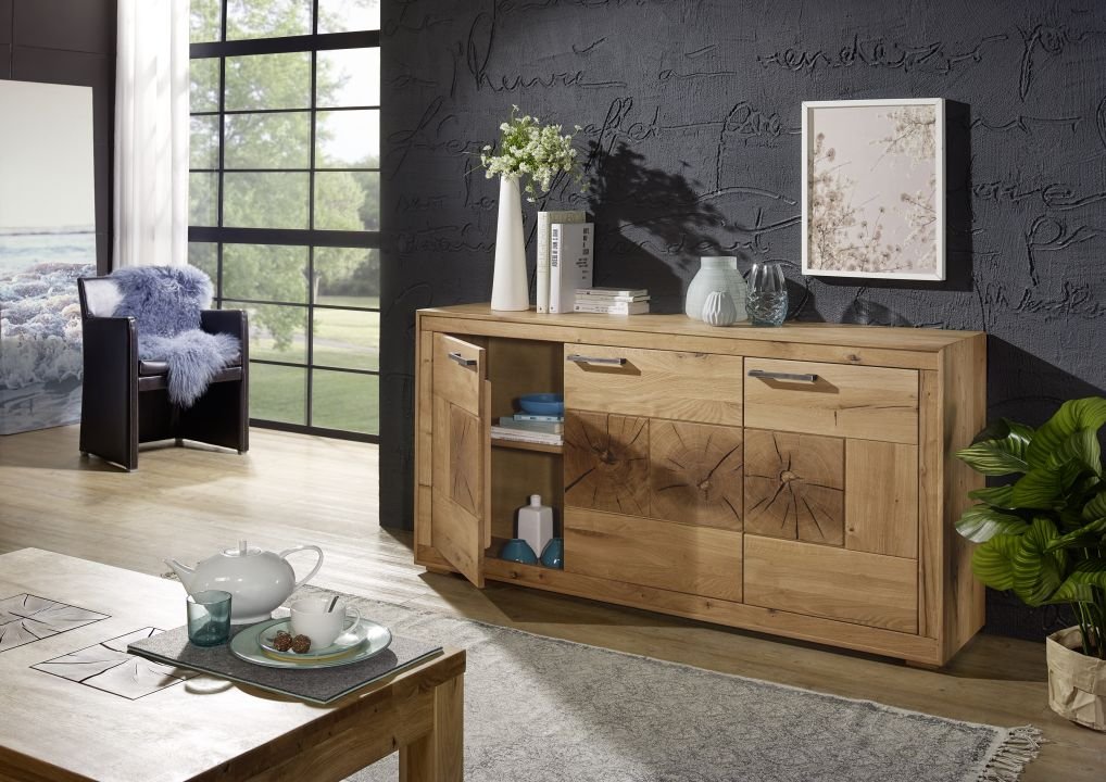 Sideboard Woodlane Wildeiche natur geölt 171 x 85 cm