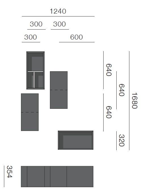 Wohnwand L5C12 - Lampo L5C12