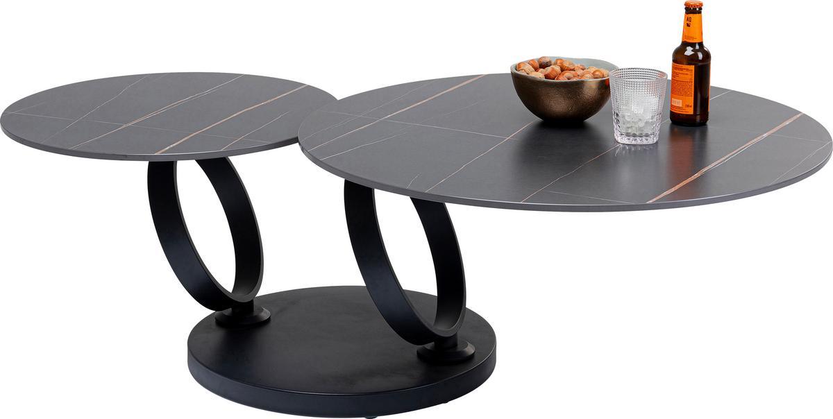 Couchtisch schwarz - 133 x 80 cm - KARE Beverly Schwarz