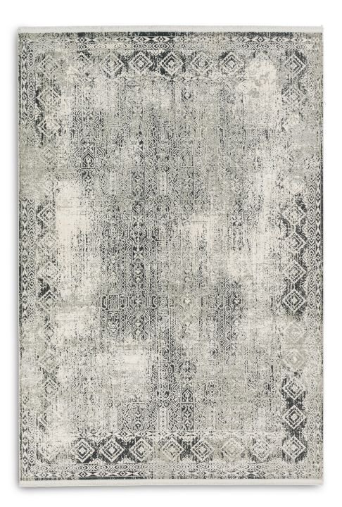 Astra Teppich Positano Bordüre grau/crem 80 x 150 cm
