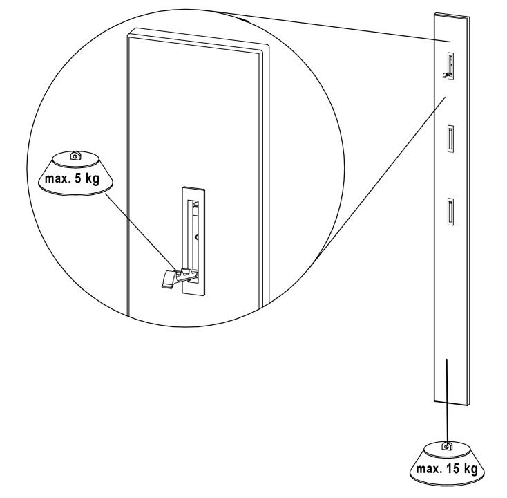 Germania Garderobenpaneel Jessika Grau 15 x 4 cm