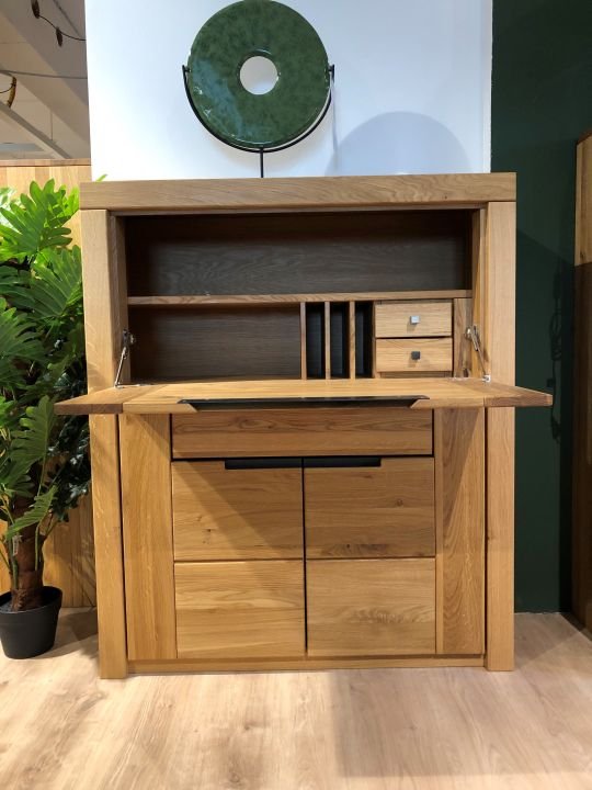 Sekrtär Horaz eckige Lisene Wildeiche geölt 102 x 120 cm