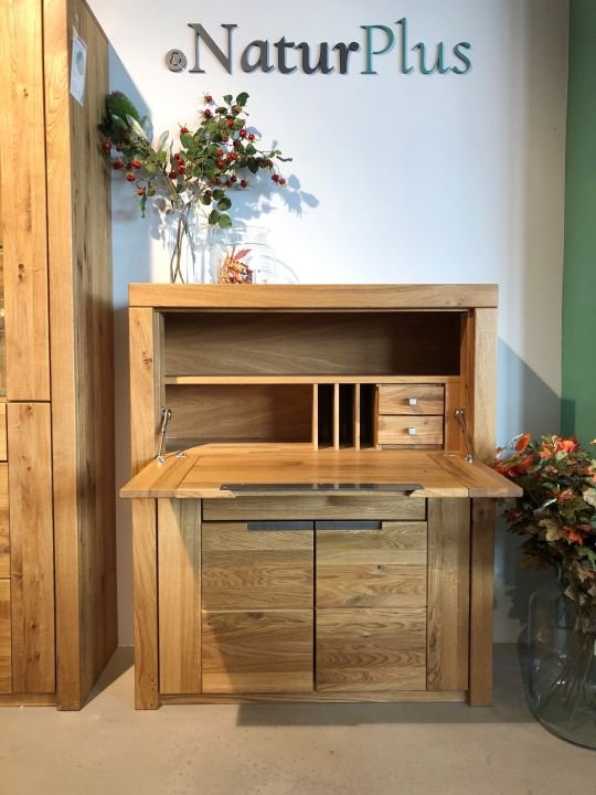  Sekrtär Horaz eckige Lisene Wildeiche geölt 102 x 120 cm