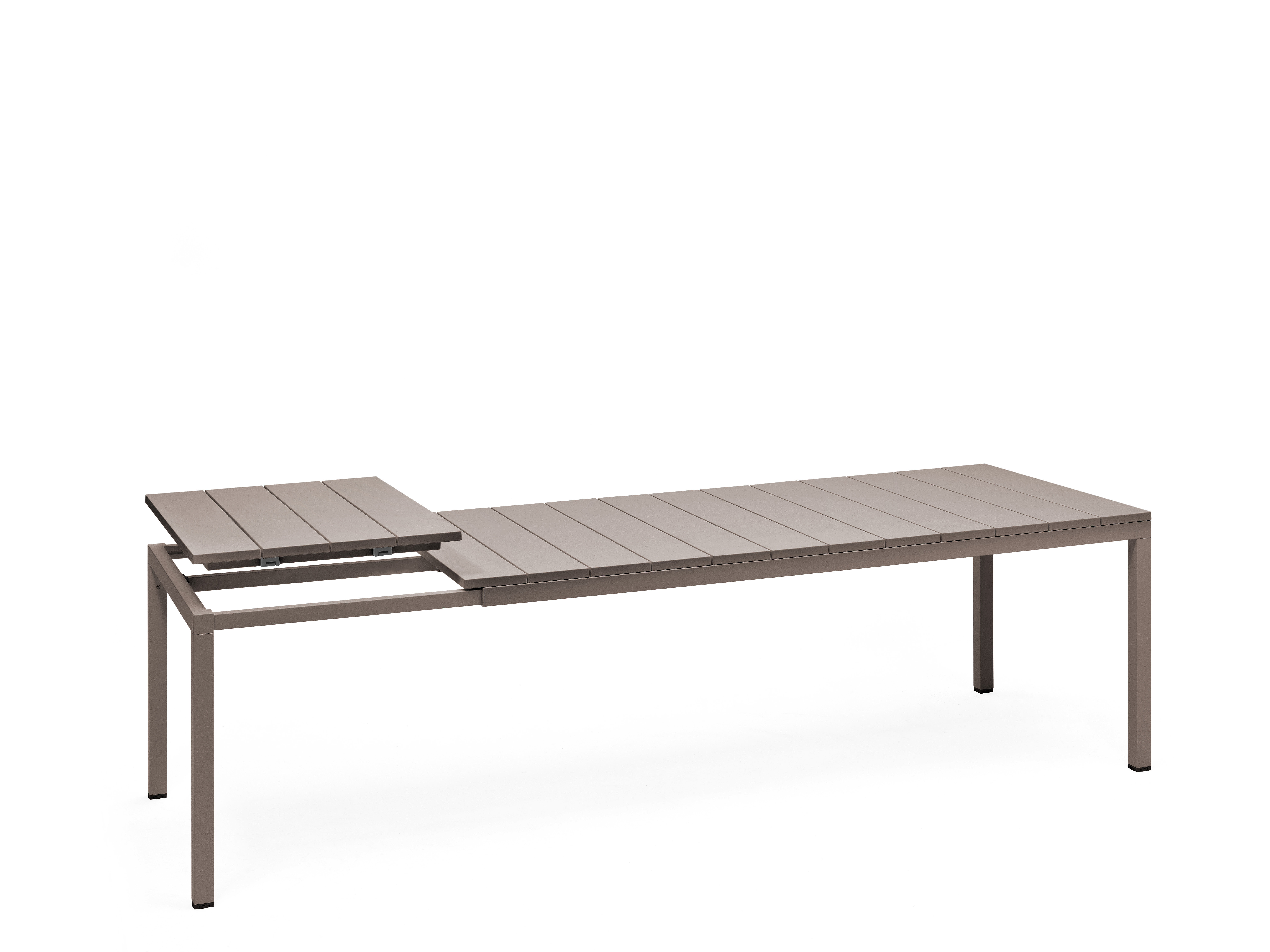 Nardi Tisch Rio 210 - Farbe tortora - beige, Matt-Effekt, Füße höhenverstellbar, ausziehbar, rutschfest