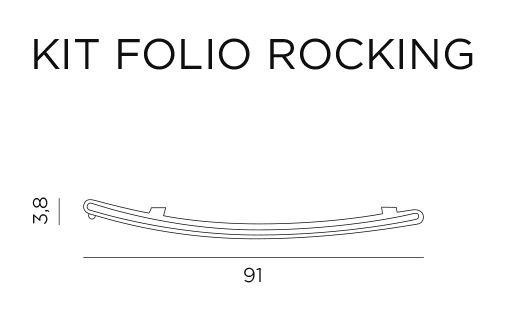 Nardi Schaukelaufsatz Folio bianco  - Schaukelaufsatz für Armlehnsessel Folio