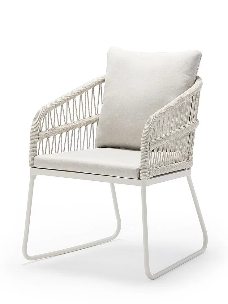 Armlehnstuhl JUSTB! MUSTERRING - inkl. Sitz- und Rückenkissen Ivory Stone