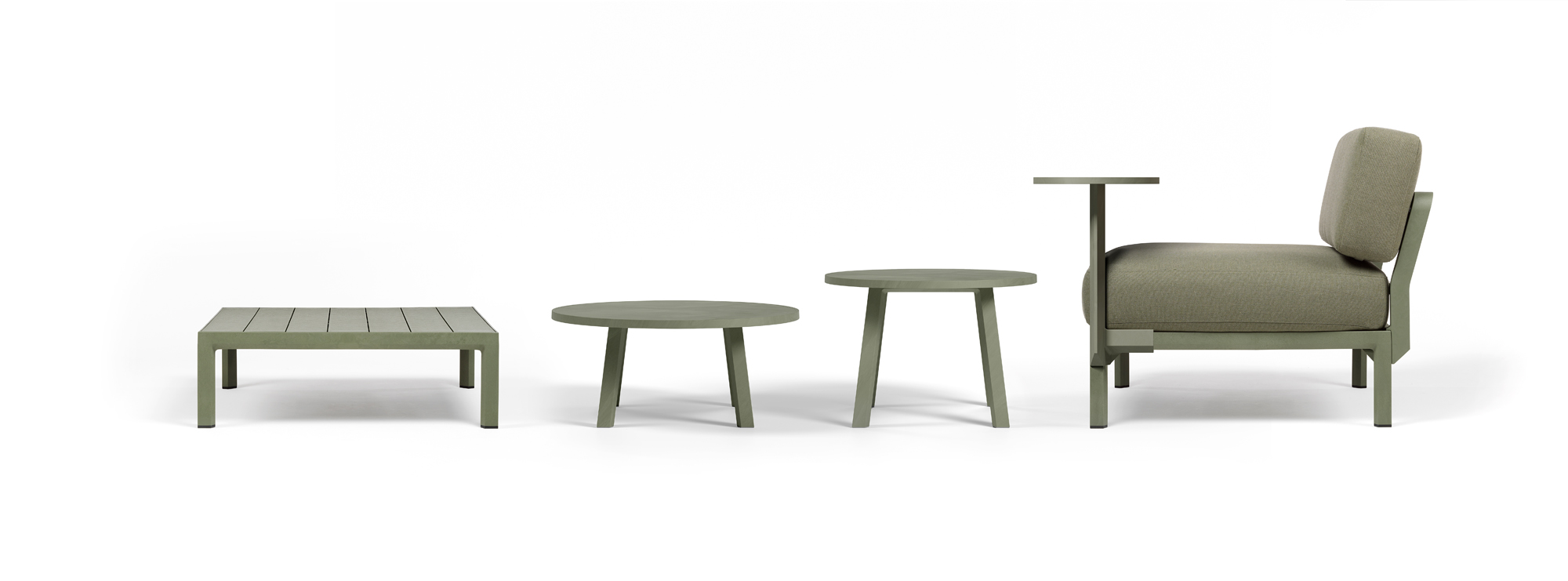 Nardi Beistelltisch Maximo  - Farbe Gestell: Cactus, Höhe: ca. 41 cm, Ø ca. 33 cm