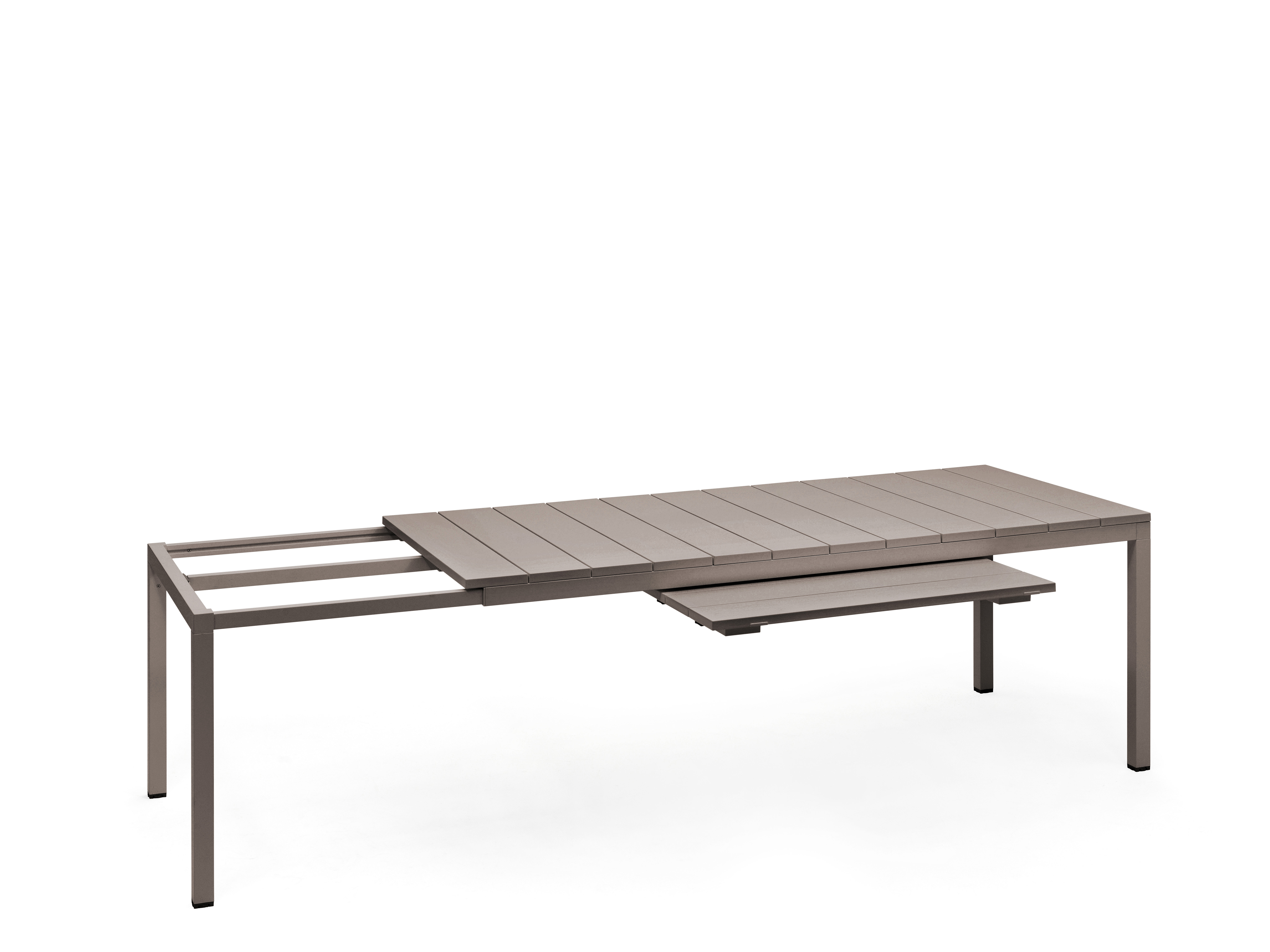 Nardi Tisch Rio 210 - Farbe tortora - beige, Matt-Effekt, Füße höhenverstellbar, ausziehbar, rutschfest