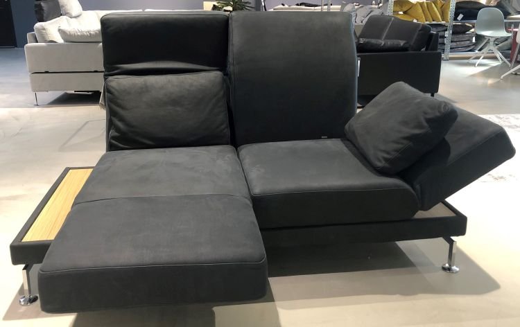 Brühl Sofa 2 MOULE SMALL 2 MA - Drehsitz: links und rechts, Tischablage: links + rechts, Eiche hell geölt