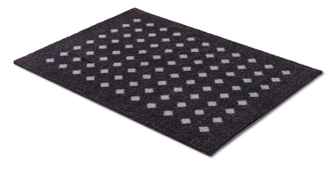 Astra Türmatte Quadrate schwarz , 50 x 70 cm, Miabella 1669040729044