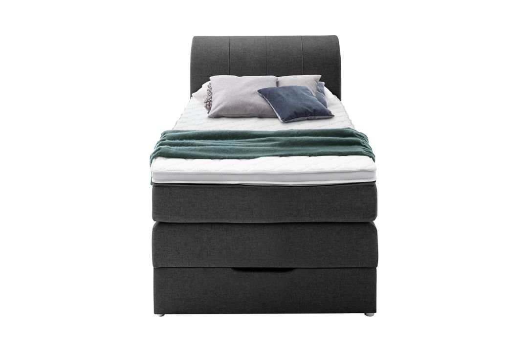 sun garden Boxspringbett BX1440 Modesto grau 100 x 200 cm