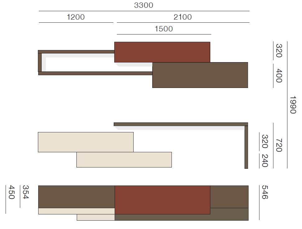 San Giacomo Wohnwand L5C33 Lampo