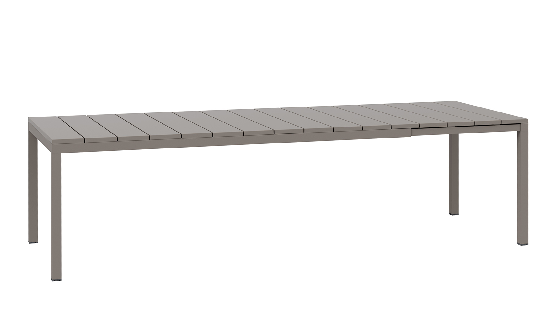 Nardi Tisch Rio 210 - Farbe tortora - beige, Matt-Effekt, Füße höhenverstellbar, ausziehbar, rutschfest