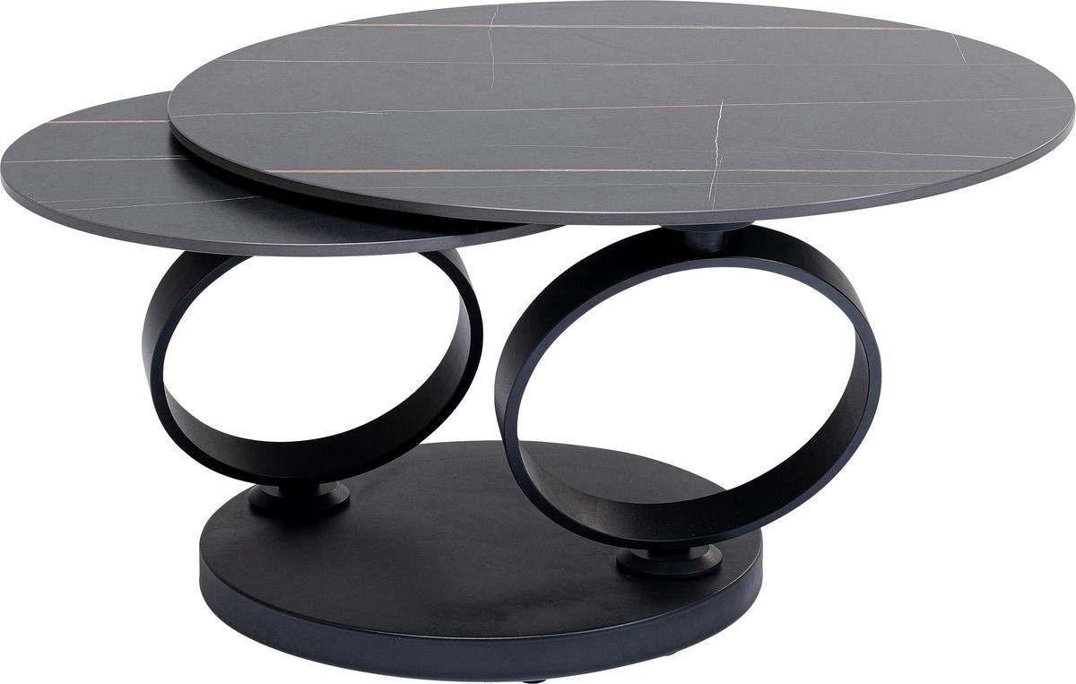 Couchtisch schwarz - 133 x 80 cm - KARE Beverly Schwarz
