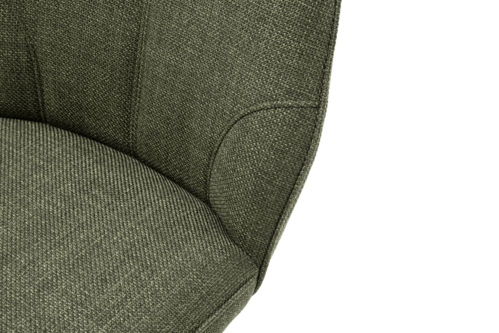 4 Fuß Stuhl Webstoff olive mit Keder - 180 Grad drehbar, mit Autoreturn - MCA furniture Pemba