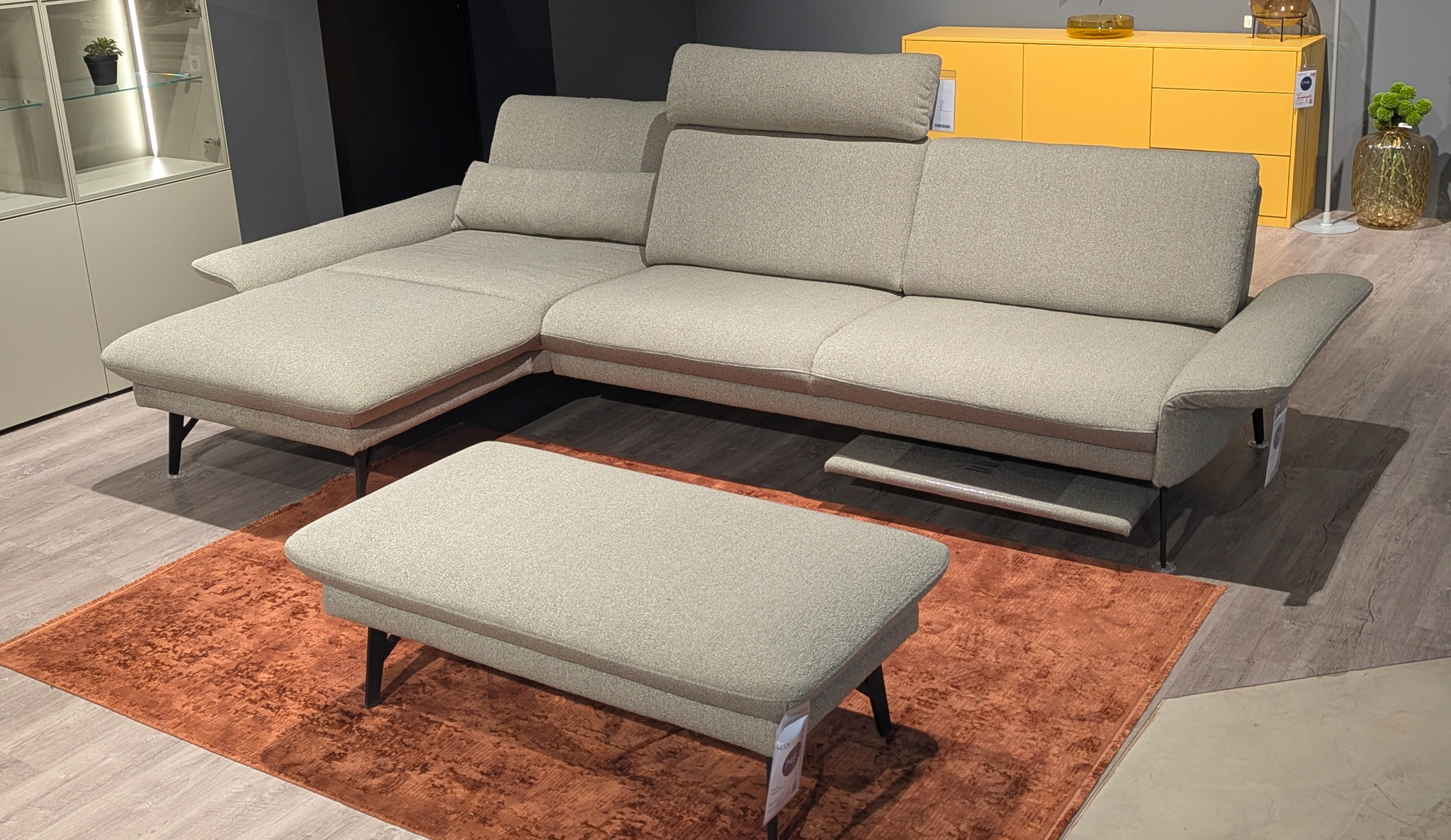 Himolla Wohnlandschaft PROMOTION - mit Sitztiefenverstellung, Seitenteil verstellbar - elektronische Fußteilverstellung