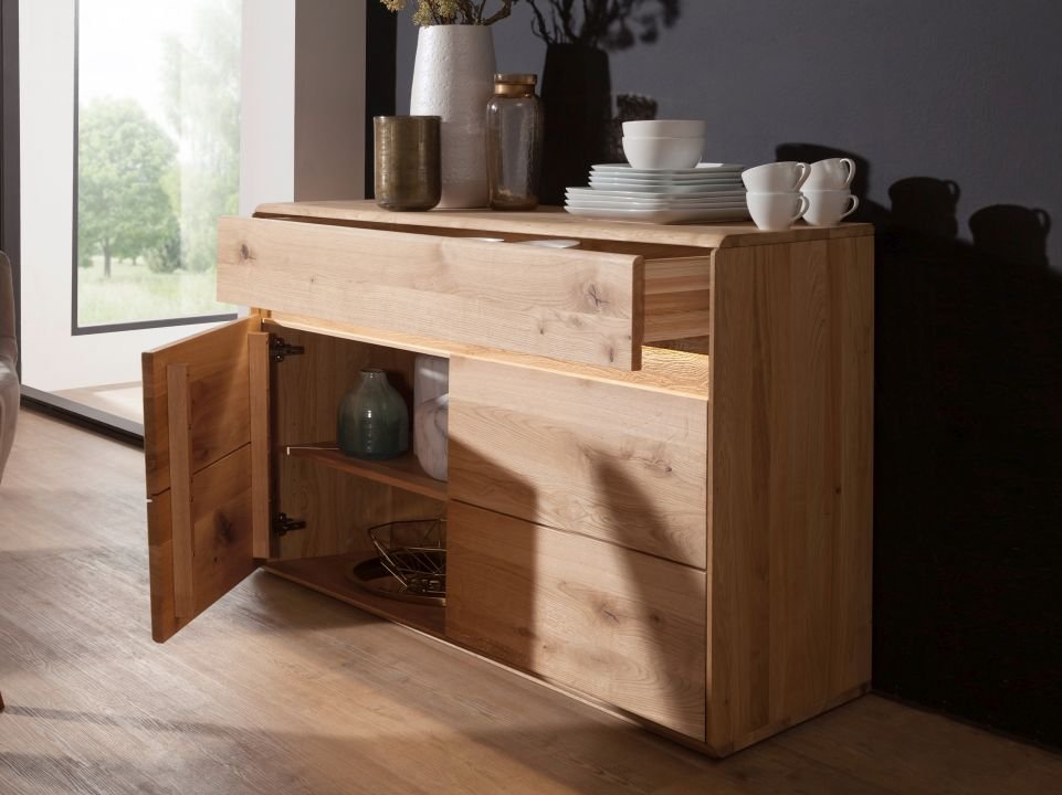 Sideboard Emma Wildeiche geölt 123 x 87 cm